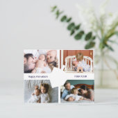 Hebrew Dreidel Silhouette Foto's Hanukkah Briefkaa Briefkaart (Staand voorkant)