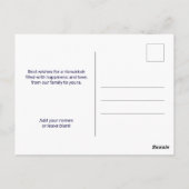 Hebrew Dreidel Silhouette Foto's Hanukkah Briefkaa Briefkaart (Achterkant)