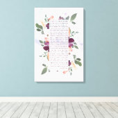 Hebrew Eshet Chayil Woman of Valor - Biblical Canvas Afdruk (Insitu (Houten vloer))