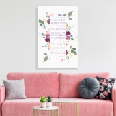 Hebrew Eshet Chayil Woman of Valor - Biblical Canvas Afdruk (Insitu (Woonkamer))