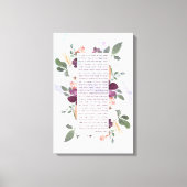 Hebrew Eshet Chayil Woman of Valor - Biblical Canvas Afdruk (Voorkant)