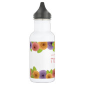 HEBREW Gepersonaliseerd Mooie Bloemen Waterfles (Links)