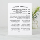 Hebrew Hadlakat Nerot Chanukah - Blessings Menorah (Staand voorkant)