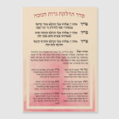 Hebrew Hadlakat Nerot Chanukah - Blessings Menorah (Voorkant)