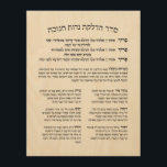 Hebrew Hadlakat Nerot Chanukah - Blessings Menorah Hout Afdruk<br><div class="desc">Seder Hadlakat Nerot (Shel) Chanukah - Hebreeuwse zegeningen en gebeden die bij het verlichten van de kangokiya's (menorah) zijn geneukt en gezongen. Een traditionele set van drie zegeningen, Hanerot Halallu, en Maoz Tzur. Geweldig om te gebruiken als wandbekleding voor Chanoeka of praktische handleiding om de lichten aan te branden. Geweldig...</div>
