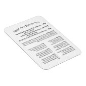 Hebrew Hadlakat Nerot Chanukah - Blessings Menorah Magneet (Rechterzijde)