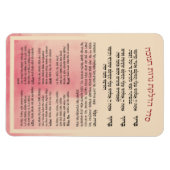 Hebrew Hadlakat Nerot Chanukah - Blessings Menorah Magneet (Horizontaal)