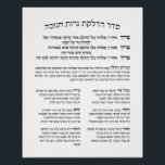 Hebrew Hadlakat Nerot Chanukah - Blessings Menorah Perfect Poster<br><div class="desc">Seder Hadlakat Nerot (Shel) Chanukah - Hebreeuwse zegeningen en gebeden die bij het verlichten van de kangokiya's (menorah) zijn geneukt en gezongen. Een traditionele set van drie zegeningen, Hanerot Halallu, en Maoz Tzur. Geweldig om te gebruiken als wandbekleding voor Chanoeka of praktische handleiding om de lichten aan te branden. Geweldig...</div>