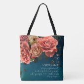 Hebrew "I Am My Beloved's" Song of Songs Lovers Tote Bag (Achterkant)