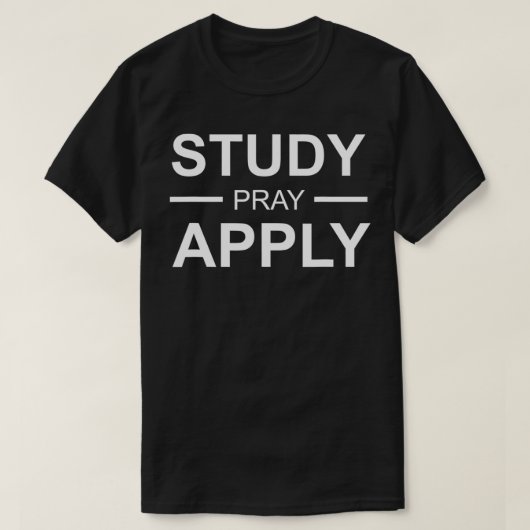 Hebrew Israelite Clothing STUDY PRAY APPLY  T-shirt (Design voorkant)