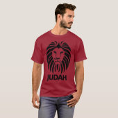 Hebrew Israelite Lion Of Judah in Black Tee T-shirt (Voorkant volledig)