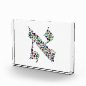 Hebrew Letter ALEF made with Gemstones Fotoblokken (Rechts)