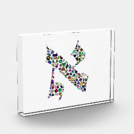 Hebrew Letter ALEF made with Gemstones Fotoblokken