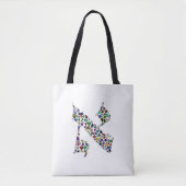 Hebrew Letter ALEF made with Gemstones Tote Bag (Voorkant)