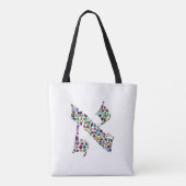 Hebrew Letter ALEF made with Gemstones Tote Bag (Achterkant)