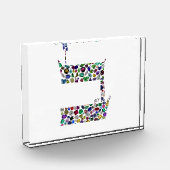 Hebrew Letter BET made with Gemstones Fotoblokken (Links)