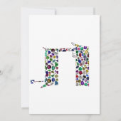 Hebrew Letter BET made with Gemstones Kaart (Achterkant)