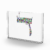 Hebrew Letter DALET made with Gemstones Fotoblokken (Rechts)