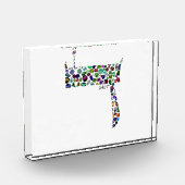 Hebrew Letter DALET made with Gemstones Fotoblokken (Links)