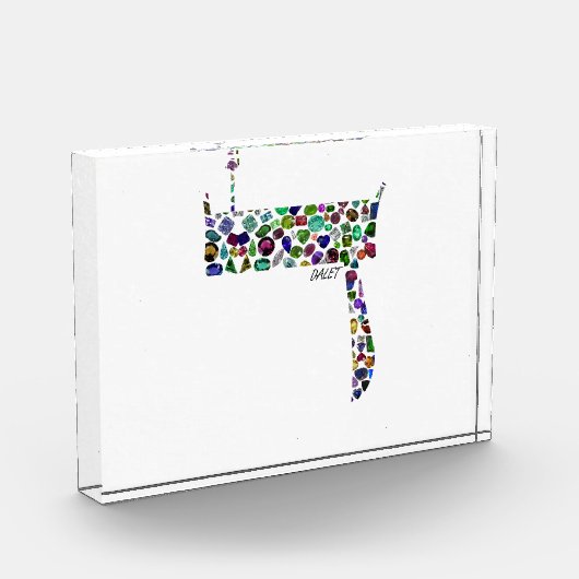Hebrew Letter DALET made with Gemstones Fotoblokken (Links)