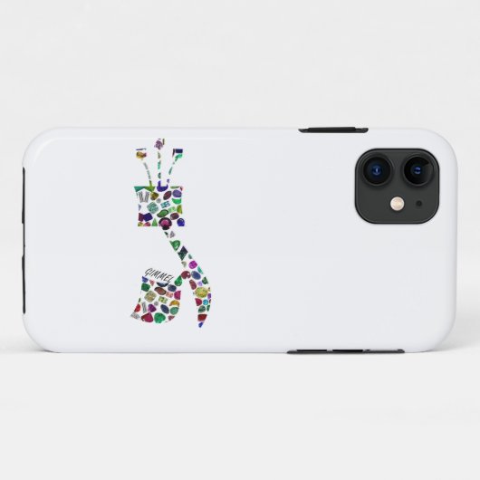 Hebrew Letter GIMMEL made with Gemstones Case-Mate iPhone Case (Achterkant (horizontaal))