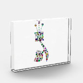 Hebrew Letter GIMMEL made with Gemstones Fotoblokken (Links)