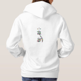 Hebrew Letter GIMMEL made with Gemstones Hoodie