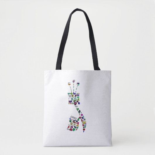 Hebrew Letter GIMMEL made with Gemstones Tote Bag (Voorkant)