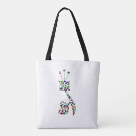 Hebrew Letter GIMMEL made with Gemstones Tote Bag