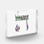 Hebrew Letter HEY made with Gemstones Fotoblokken (Links)