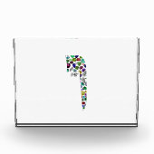 Hebrew Letter VAV made with Gemstones Fotoblokken (Voorkant)