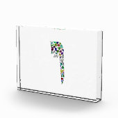 Hebrew Letter VAV made with Gemstones Fotoblokken (Rechts)