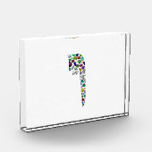 Hebrew Letter VAV made with Gemstones Fotoblokken (Links)