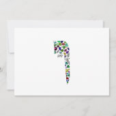 Hebrew Letter VAV made with Gemstones Kaart (Voorkant)