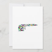 Hebrew Letter VAV made with Gemstones Kaart (Achterkant)