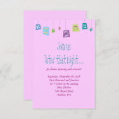 HEBREW-LETTERS — Kaart van de Partij voor Opvang (Voorkant / Achterkant)