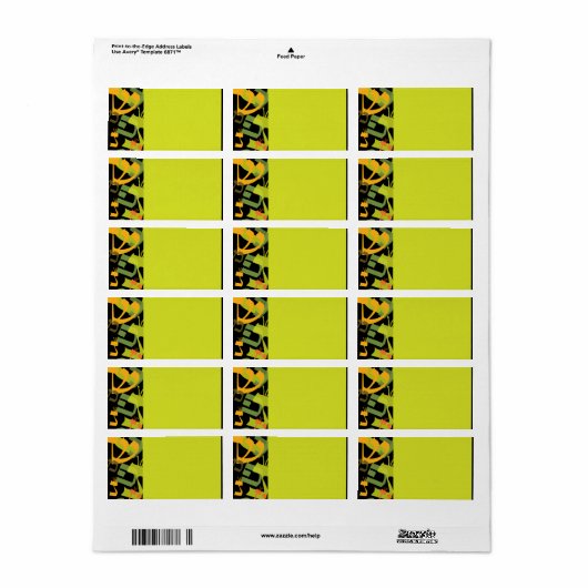 HEBREW LETTERS TREE Druk uw eigen label af (Full Sheet)