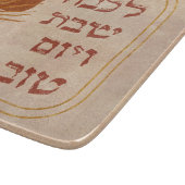 Hebrew Lichvod Shabbat Boho Bronze Challah Snijplank (Hoek)