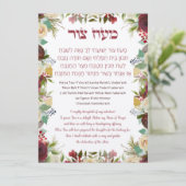 Hebrew Maoz Tzur Hanukkah Song Kaart (Staand voorkant)