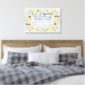 Hebrew Modeh Ani Jewish Morning Gratitude Prayer Canvas Afdruk (Insitu (Slaapkamer))