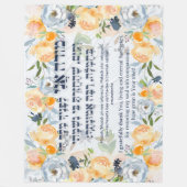 Hebrew Modeh Ani Jewish Morning Gratitude Prayer Fleece Deken (Voorkant)
