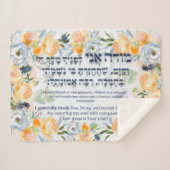 Hebrew Modeh Ani Jewish Morning Gratitude Prayer Sherpa Deken (Voorkant (horizontaal))