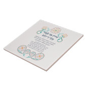 Hebrew Modeh Ani Jewish Morning Gratitude Prayer Tegeltje (Zijkant)