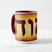 Hebrew Name of God YHWH Mug Mok (Voorkant links)