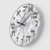 Hebrew Numbers Round Clock Grote Klok (Hoek)