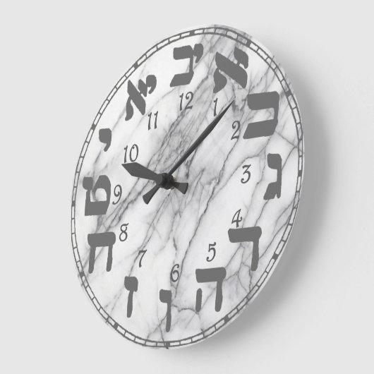 Hebrew Numbers Round Clock Grote Klok (Hoek)