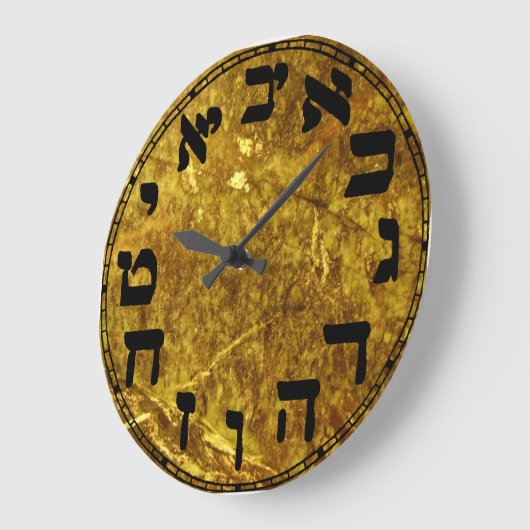 Hebrew Numbers Round Clock Grote Klok (Hoek)