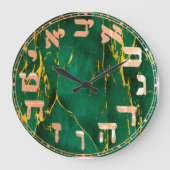 Hebrew Numbers Round Clock Grote Klok (Voorkant)