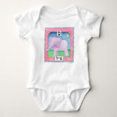 hebrew olifant baby bodysuit (Voorkant)