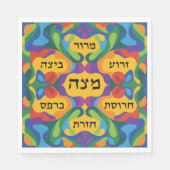 Hebrew Pesach Seder Plate for Passover Dinner Servet (Voorkant)